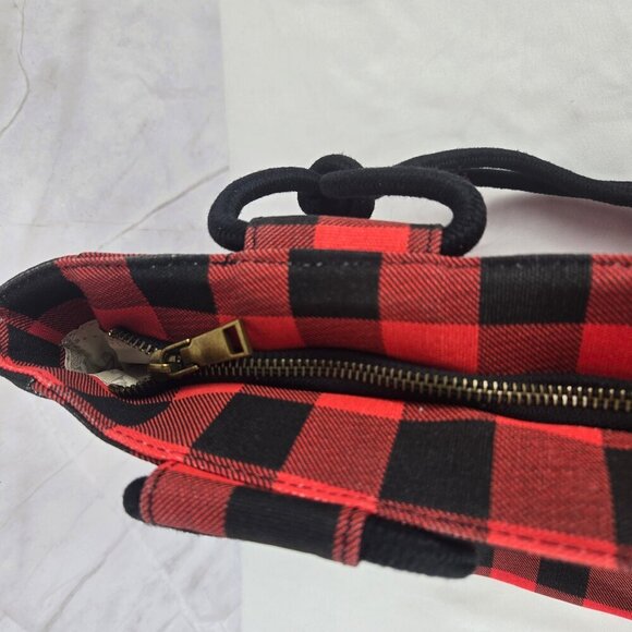 Farmhouse Is My Style Red & Black Buffalo Check Canvas Tote Bag Double Handles - Picture 6 of 11